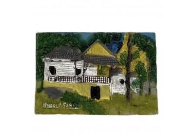 Magnet ceramic Muzeul Satului - tablou casă tradițională Magnet ceramic Muzeul Satului - tablou casă tradițională